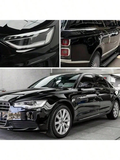1pc Ultra Glossy Black Car Wrap Film- Self-Adhesive PET Film- Waterproof, Scratch-Resistant, Breathable- Perfect For DIY Color Change Of Cars, Motorcycles, Furniture, Etc., Ultra Glossy Car Wrap