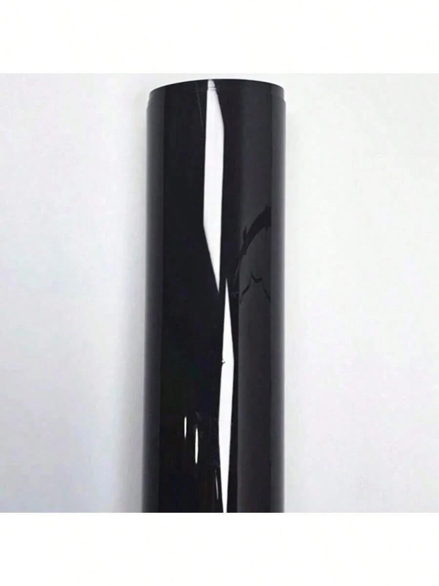 1pc Ultra Glossy Black Car Wrap Film- Self-Adhesive PET Film- Waterproof, Scratch-Resistant, Breathable- Perfect For DIY Color Change Of Cars, Motorcycles, Furniture, Etc., Ultra Glossy Car Wrap
