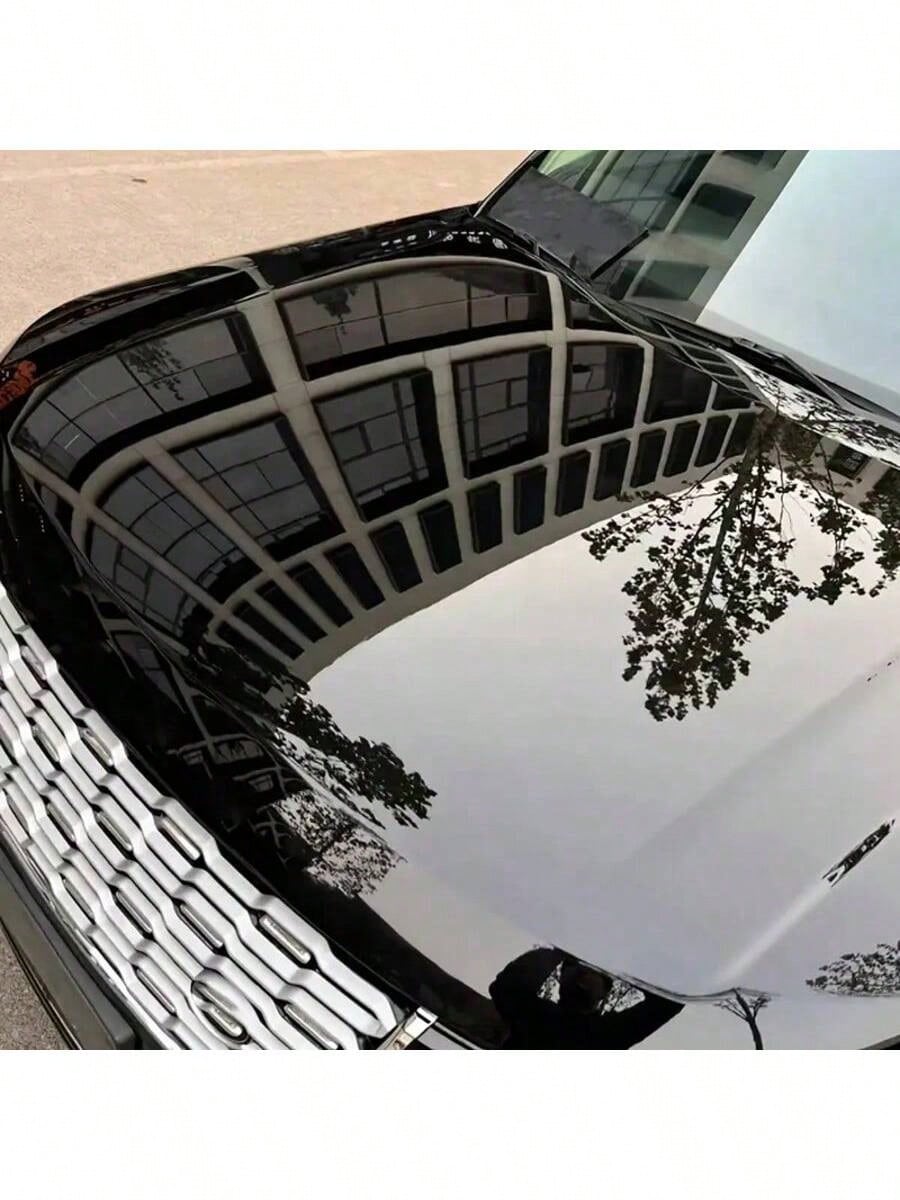 1pc Ultra Glossy Black Car Wrap Film- Self-Adhesive PET Film- Waterproof, Scratch-Resistant, Breathable- Perfect For DIY Color Change Of Cars, Motorcycles, Furniture, Etc., Ultra Glossy Car Wrap