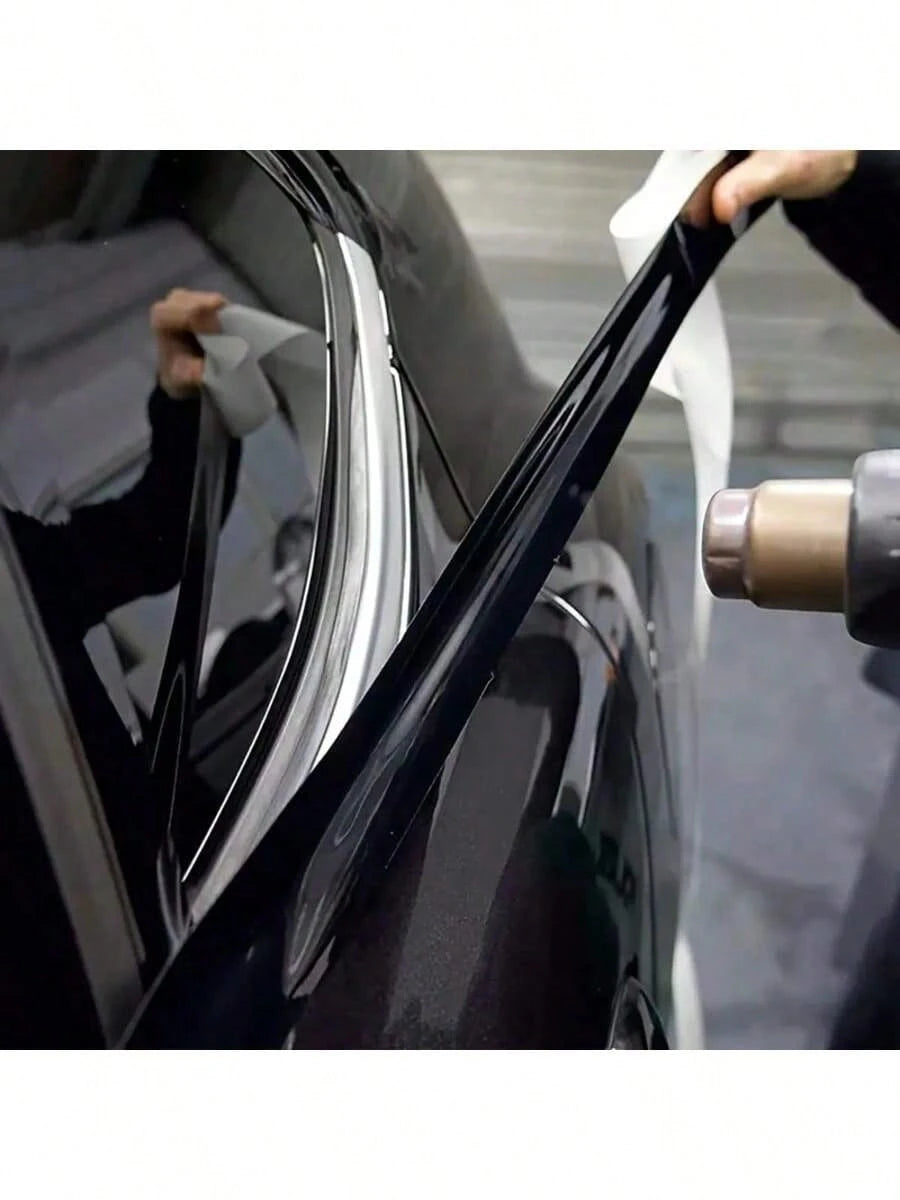 1pc Ultra Glossy Black Car Wrap Film- Self-Adhesive PET Film- Waterproof, Scratch-Resistant, Breathable- Perfect For DIY Color Change Of Cars, Motorcycles, Furniture, Etc., Ultra Glossy Car Wrap