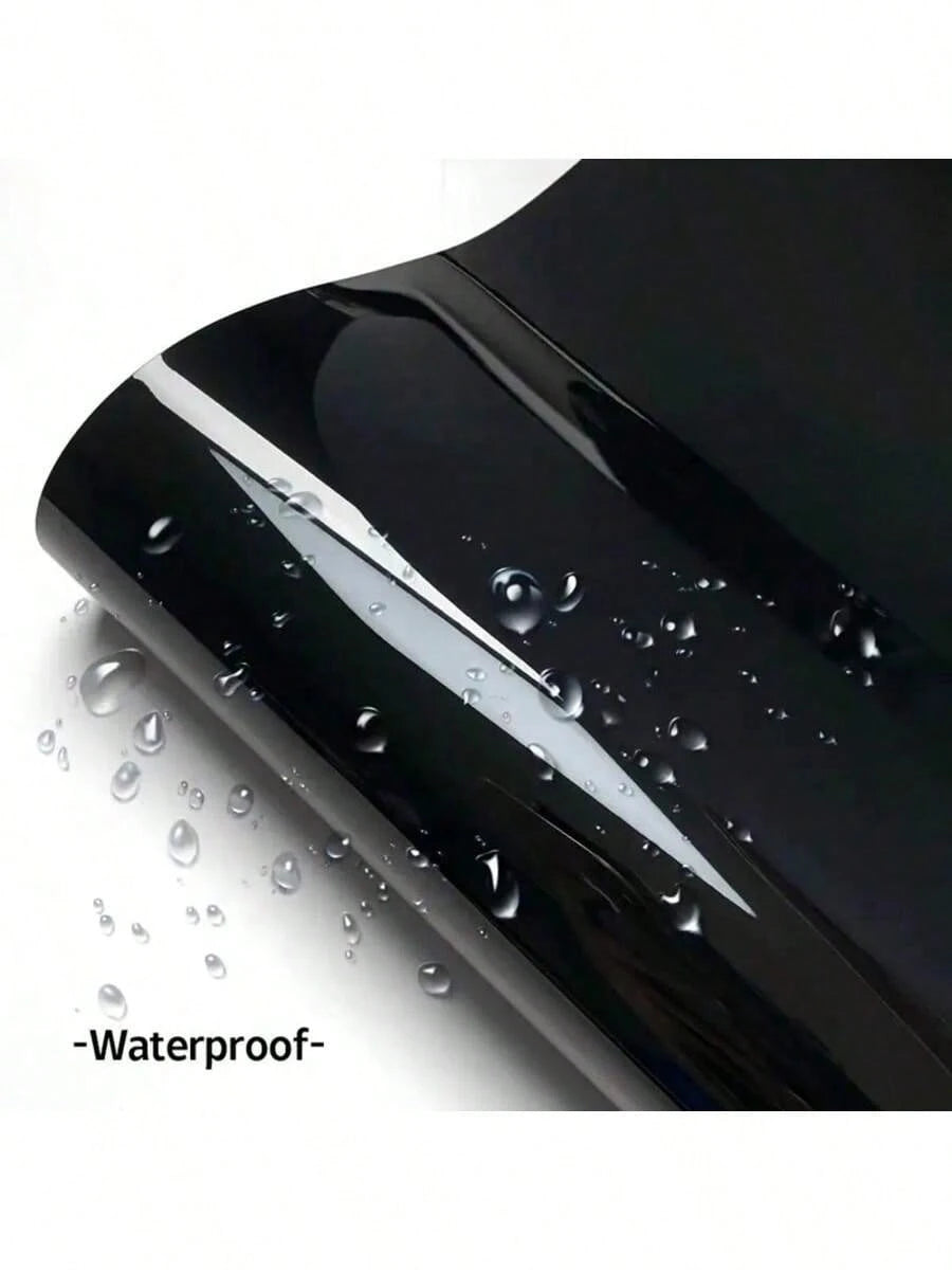 1pc Ultra Glossy Black Car Wrap Film- Self-Adhesive PET Film- Waterproof, Scratch-Resistant, Breathable- Perfect For DIY Color Change Of Cars, Motorcycles, Furniture, Etc., Ultra Glossy Car Wrap