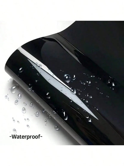 1pc Ultra Glossy Black Car Wrap Film- Self-Adhesive PET Film- Waterproof, Scratch-Resistant, Breathable- Perfect For DIY Color Change Of Cars, Motorcycles, Furniture, Etc., Ultra Glossy Car Wrap