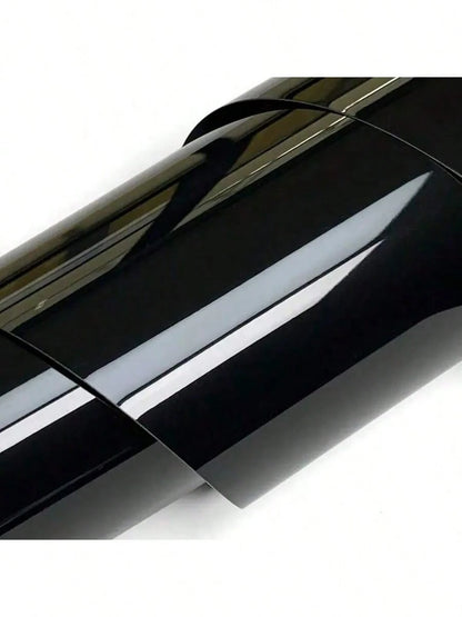 1pc Ultra Glossy Black Car Wrap Film- Self-Adhesive PET Film- Waterproof, Scratch-Resistant, Breathable- Perfect For DIY Color Change Of Cars, Motorcycles, Furniture, Etc., Ultra Glossy Car Wrap