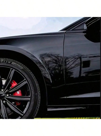 1pc Ultra Glossy Black Car Wrap Film- Self-Adhesive PET Film- Waterproof, Scratch-Resistant, Breathable- Perfect For DIY Color Change Of Cars, Motorcycles, Furniture, Etc., Ultra Glossy Car Wrap