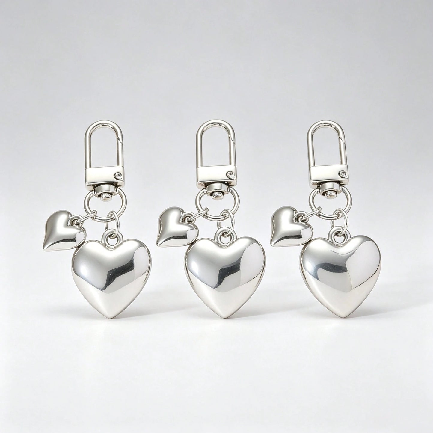 1pc Unisex Creative Ins Electroplated Heart Shaped Keychain Pendant, Best Friends Gift, Bag Decoration Accessory Back To School Supplies Gifts For Teachers Valentines