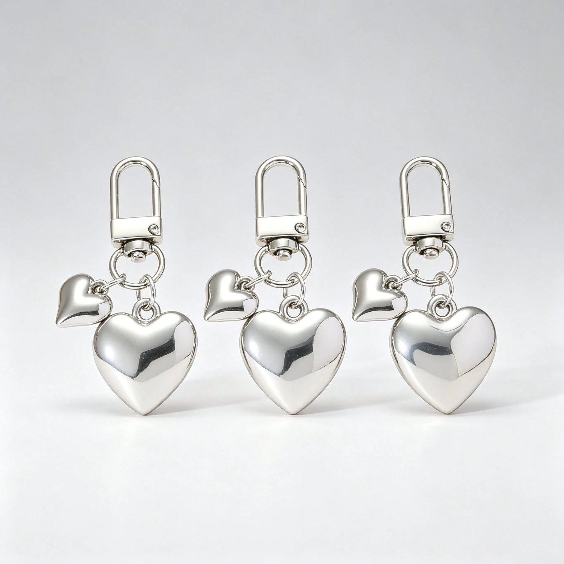 1pc Unisex Creative Ins Electroplated Heart Shaped Keychain Pendant, Best Friends Gift, Bag Decoration Accessory Back To School Supplies Gifts For Teachers Valentines
