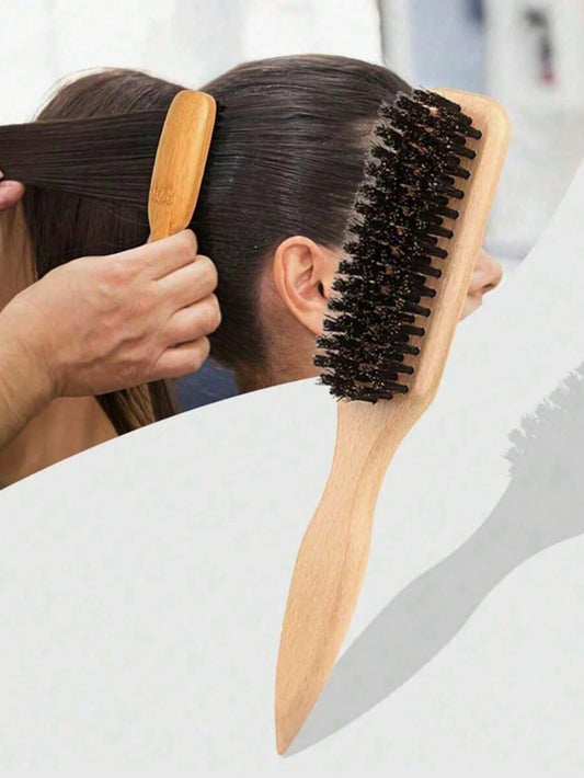 1PC Unisex Slick Back Hair Brush, Lightweight Professional Stylist Shaping Brush, Travel Essential, Holiday Hair Accessory, Pointed Tail Comb, Hair Styling And Cleaning Brush, Beauty Bridesmaid Gift