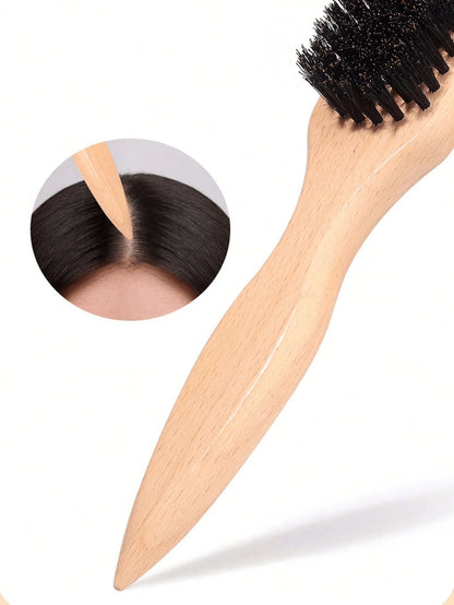 1PC Unisex Slick Back Hair Brush, Lightweight Professional Stylist Shaping Brush, Travel Essential, Holiday Hair Accessory, Pointed Tail Comb, Hair Styling And Cleaning Brush, Beauty Bridesmaid Gift