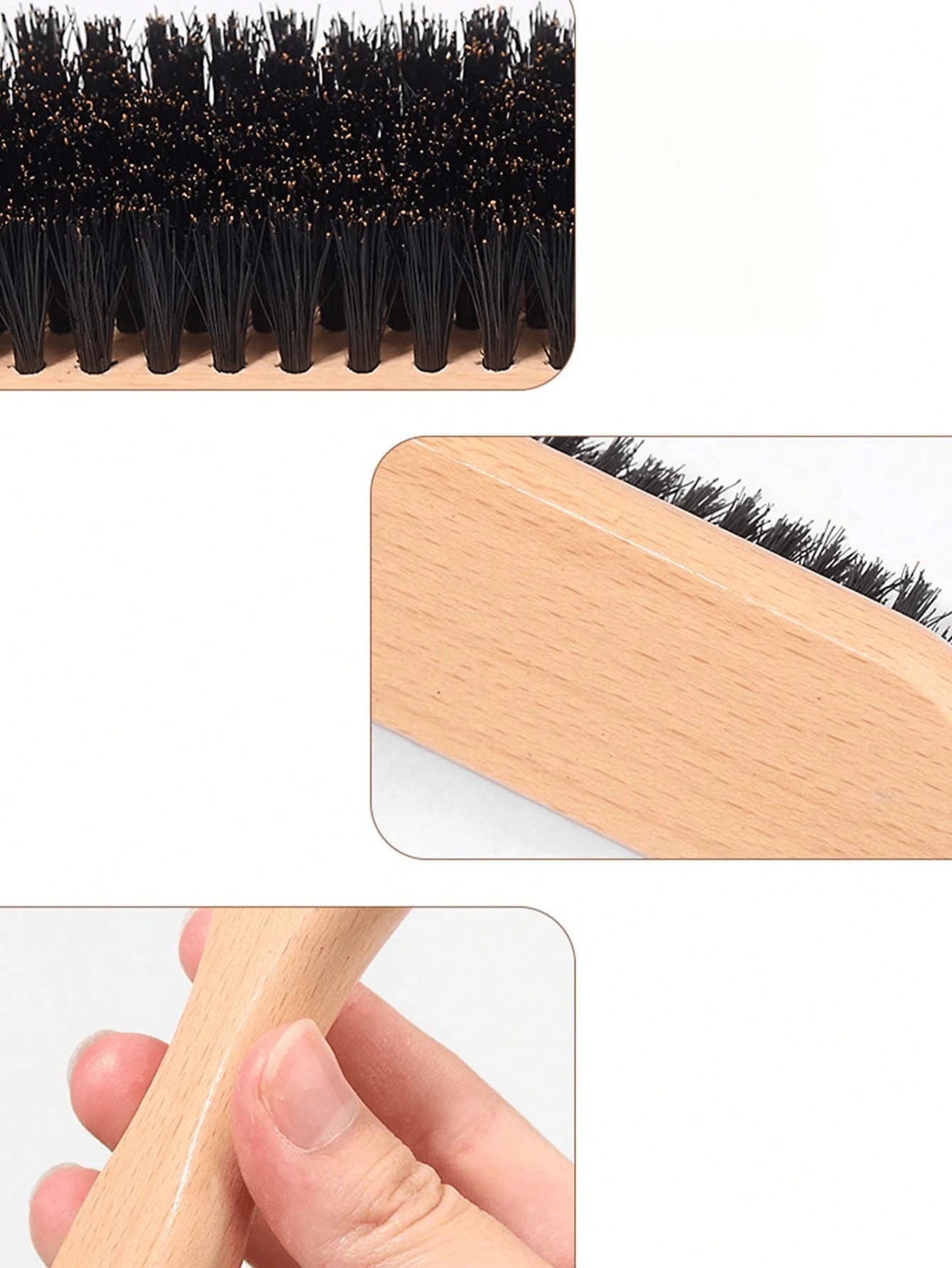 1PC Unisex Slick Back Hair Brush, Lightweight Professional Stylist Shaping Brush, Travel Essential, Holiday Hair Accessory, Pointed Tail Comb, Hair Styling And Cleaning Brush, Beauty Bridesmaid Gift