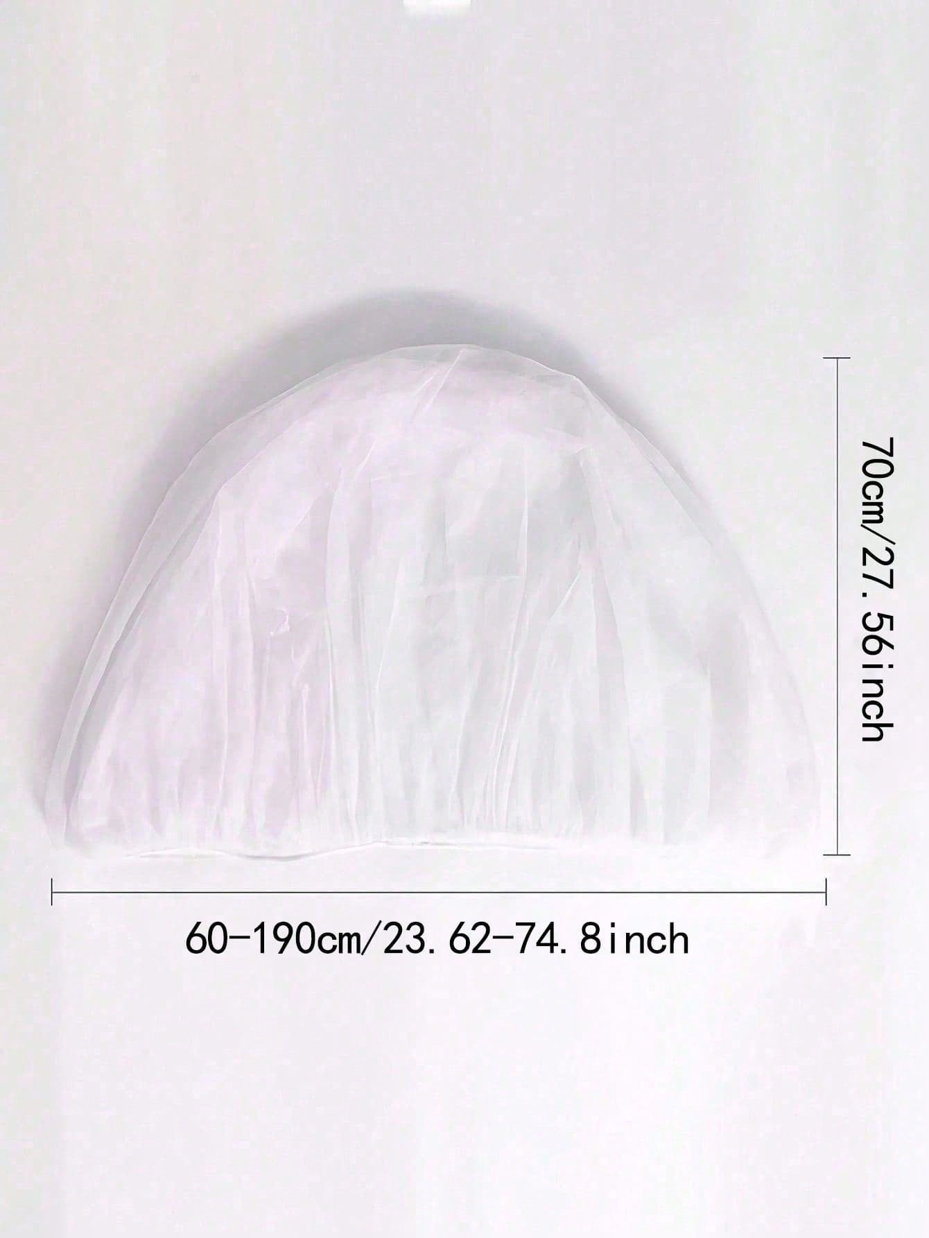 1pc Universal Baby Bassinet Mosquito Net, Breathable Mesh Canopy For Cradle Rocker Stroller, Convenient Portable White Color For Spring/Summer (Random Color)
