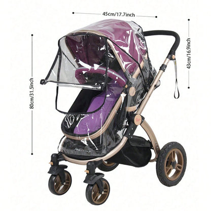 1pc Universal Stroller Rain Cover, Baby Stroller Wind & Rain Cover, Weather Shield