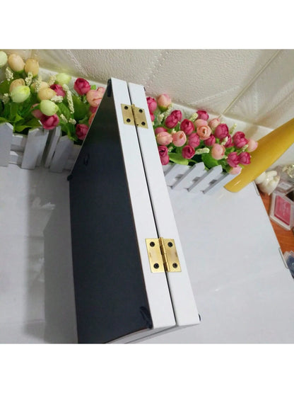 1pc White Book-Style Baby's 1st Year Growth Hand & Foot Print Photo Frame, Plastic Material Suitable For Daily Use & Commemorative Occasions (Requires 12pcs 4x4cm Photos, Hand & Foot Print Size: 8.5X1