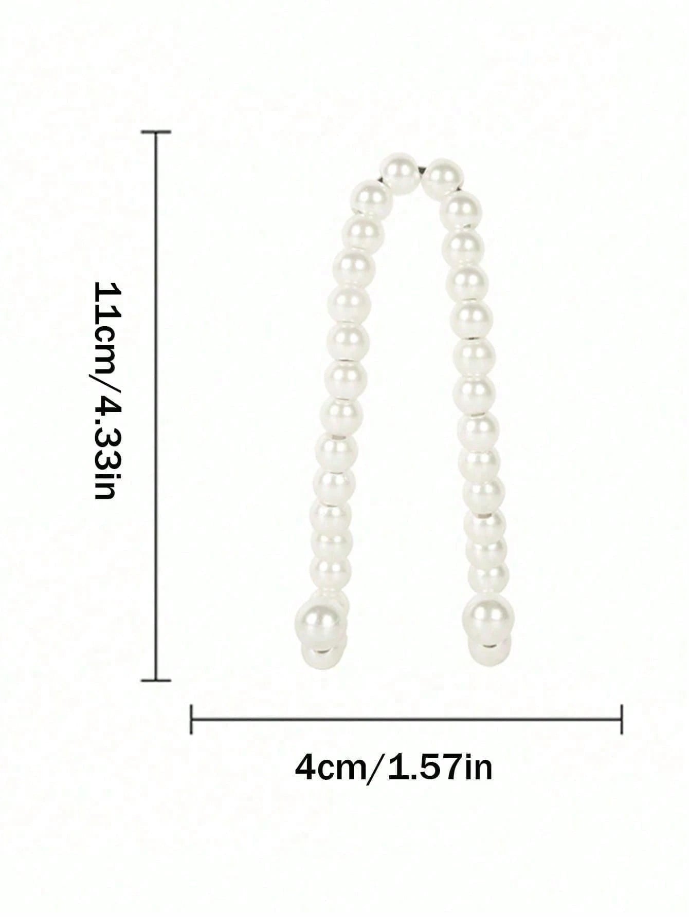 1pc White Faux Pearl Beaded Car Headrest Hook, Elegant Glossy Round Bead Storage Rack, Multi-Functional Car Back Seat Organizer, Cute Car Interior Decor Gift, Suitable For Wedding, Daily Travel Vehicl