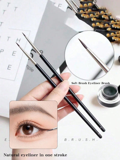 1PC Women's Boutique Eyeliner Brush And Eyebrow Brush, Makeup Tools, Tear Brush, Simple And Suitable For Beginners, Can Smudge Eye Shadow, Create Natural Eyeliner Contour, Travel, Eye Shadow Brush, Sp