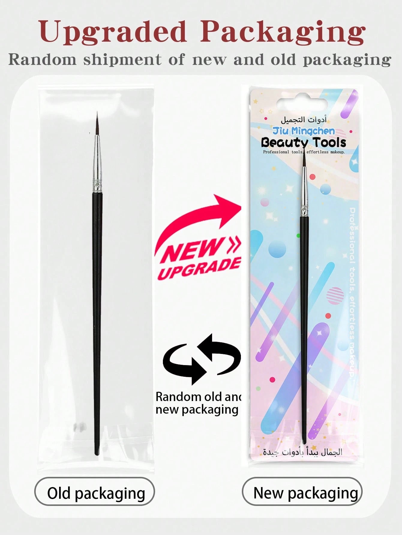 1PC Women's Boutique Eyeliner Brush And Eyebrow Brush, Makeup Tools, Tear Brush, Simple And Suitable For Beginners, Can Smudge Eye Shadow, Create Natural Eyeliner Contour, Travel, Eye Shadow Brush, Sp