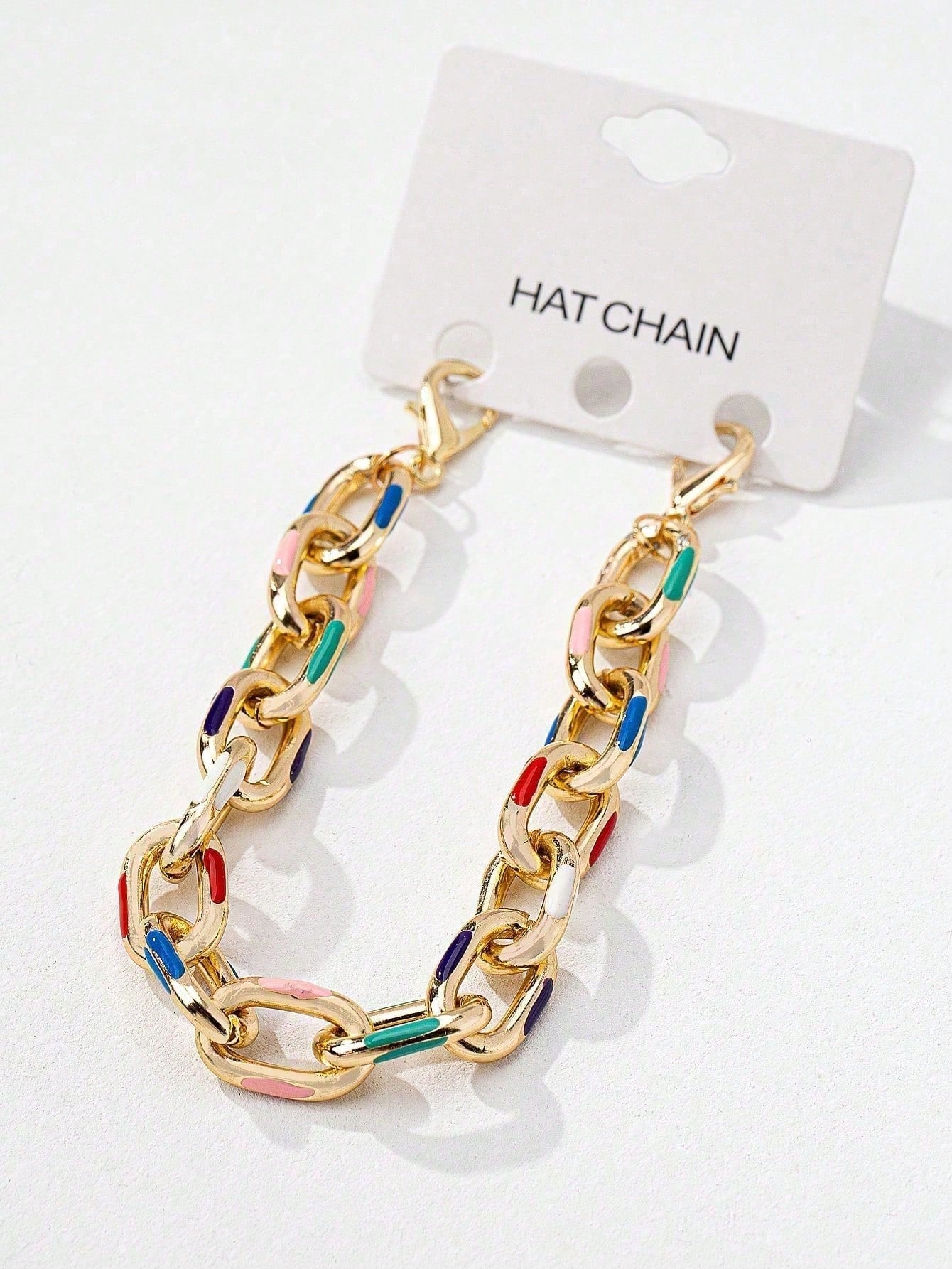 1pc Women's Fashion Hat Chain- Geometric Design, Versatile Baseball Cap Accessory Suitable For Party Outfits And Daily Style