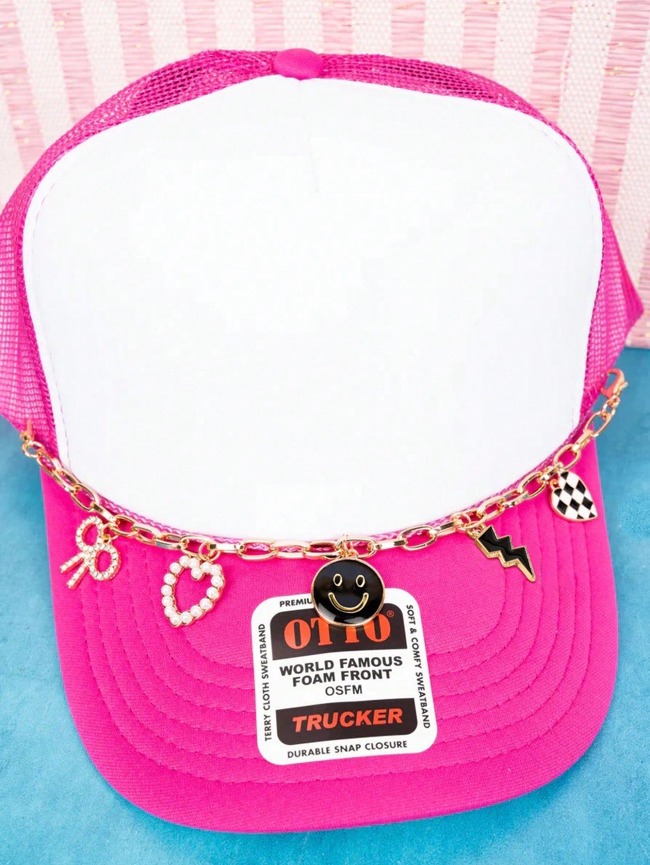 1pc Women's Fashion Hat Chain- Geometric Design, Versatile Baseball Cap Accessory Suitable For Party Outfits And Daily Style