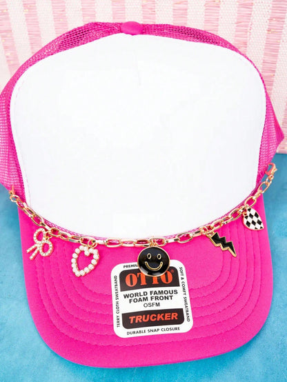 1pc Women's Fashion Hat Chain- Geometric Design, Versatile Baseball Cap Accessory Suitable For Party Outfits And Daily Style