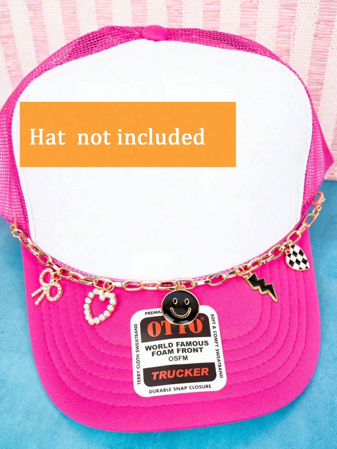 1pc Women's Fashion Hat Chain- Geometric Design, Versatile Baseball Cap Accessory Suitable For Party Outfits And Daily Style