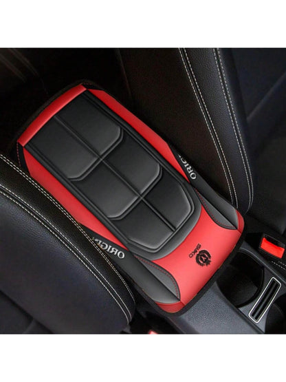 1pc Y Print Car Armrest Cover For Women Men Auto Center Console Cushion Pad