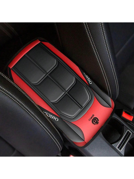 1pc Y Print Car Armrest Cover For Women Men Auto Center Console Cushion Pad