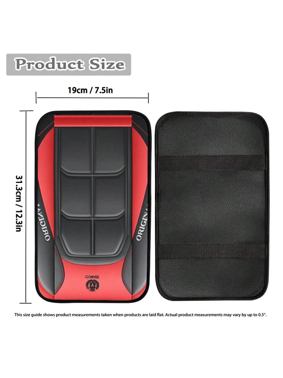 1pc Y Print Car Armrest Cover For Women Men Auto Center Console Cushion Pad