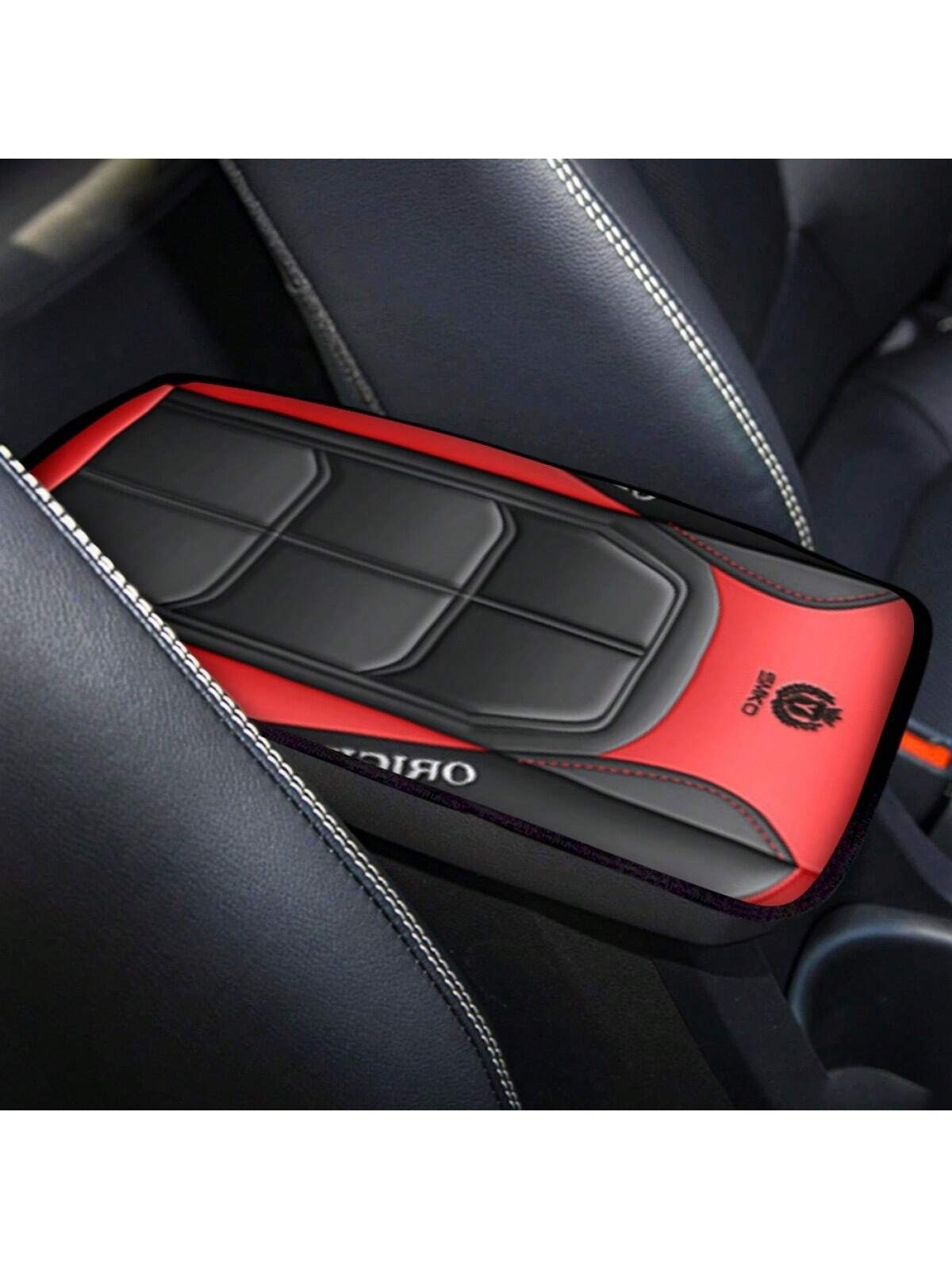 1pc Y Print Car Armrest Cover For Women Men Auto Center Console Cushion Pad