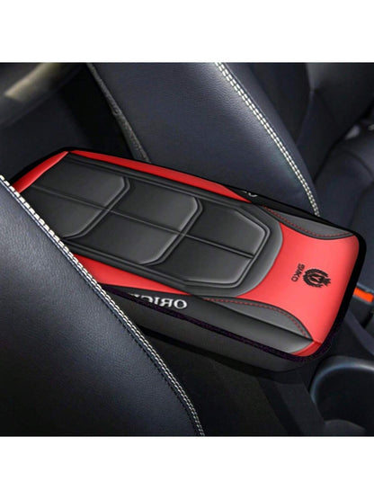 1pc Y Print Car Armrest Cover For Women Men Auto Center Console Cushion Pad