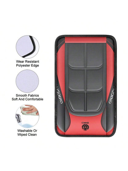 1pc Y Print Car Armrest Cover For Women Men Auto Center Console Cushion Pad
