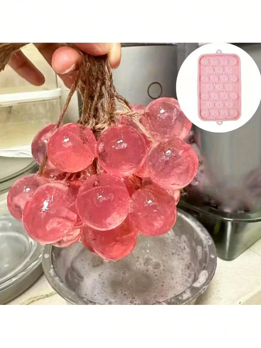 1pc, Grape Ball Handmade Soap Molds Candle Molds One String Of Grape Handmade Candle Soap Molds Set, Silicone Material, Round Shape