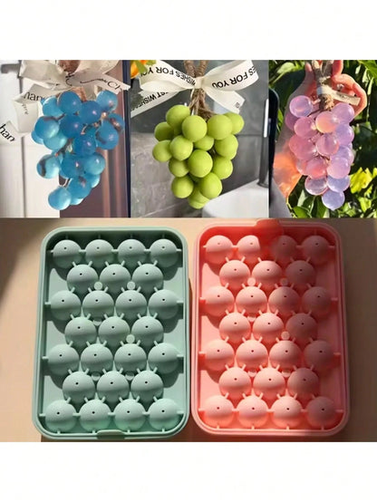 1pc, Grape Ball Handmade Soap Molds Candle Molds One String Of Grape Handmade Candle Soap Molds Set, Silicone Material, Round Shape