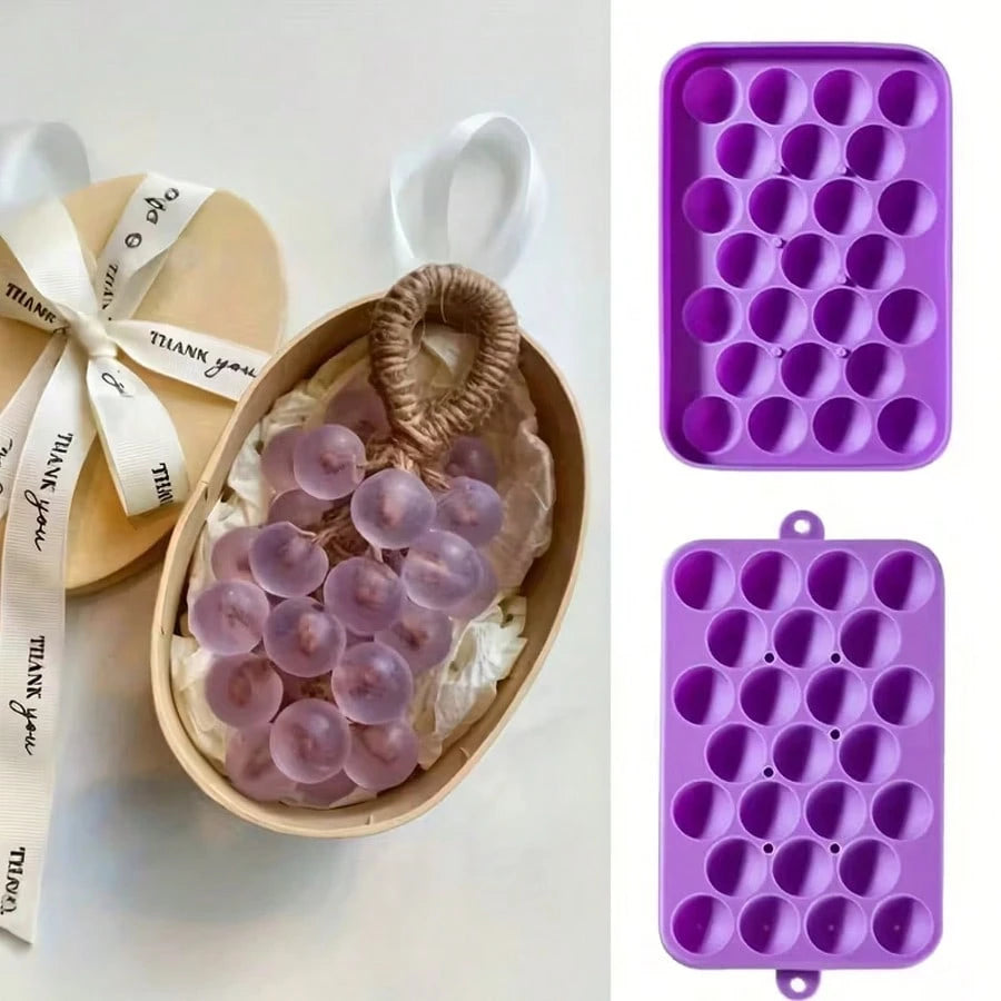 1pc, Grape Ball Handmade Soap Molds Candle Molds One String Of Grape Handmade Candle Soap Molds Set, Silicone Material, Round Shape