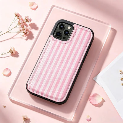 1pcs 12 Mobile Phone Case Leather Feels Warm, Flip Design Can Better Prevent Falling, Scratch, Super Magnetic Closure, Multi-Card Design With Wallet Function, Stylish And Lovely Pink Mobile Phone Ca