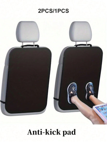 2/1pc Car Seat Back Kick Protector, Premium Car Seat Back Cover, Waterproof Protection To Keep Interior Free From Mud And Scratches, Suitable For Most SUVs And Minivans