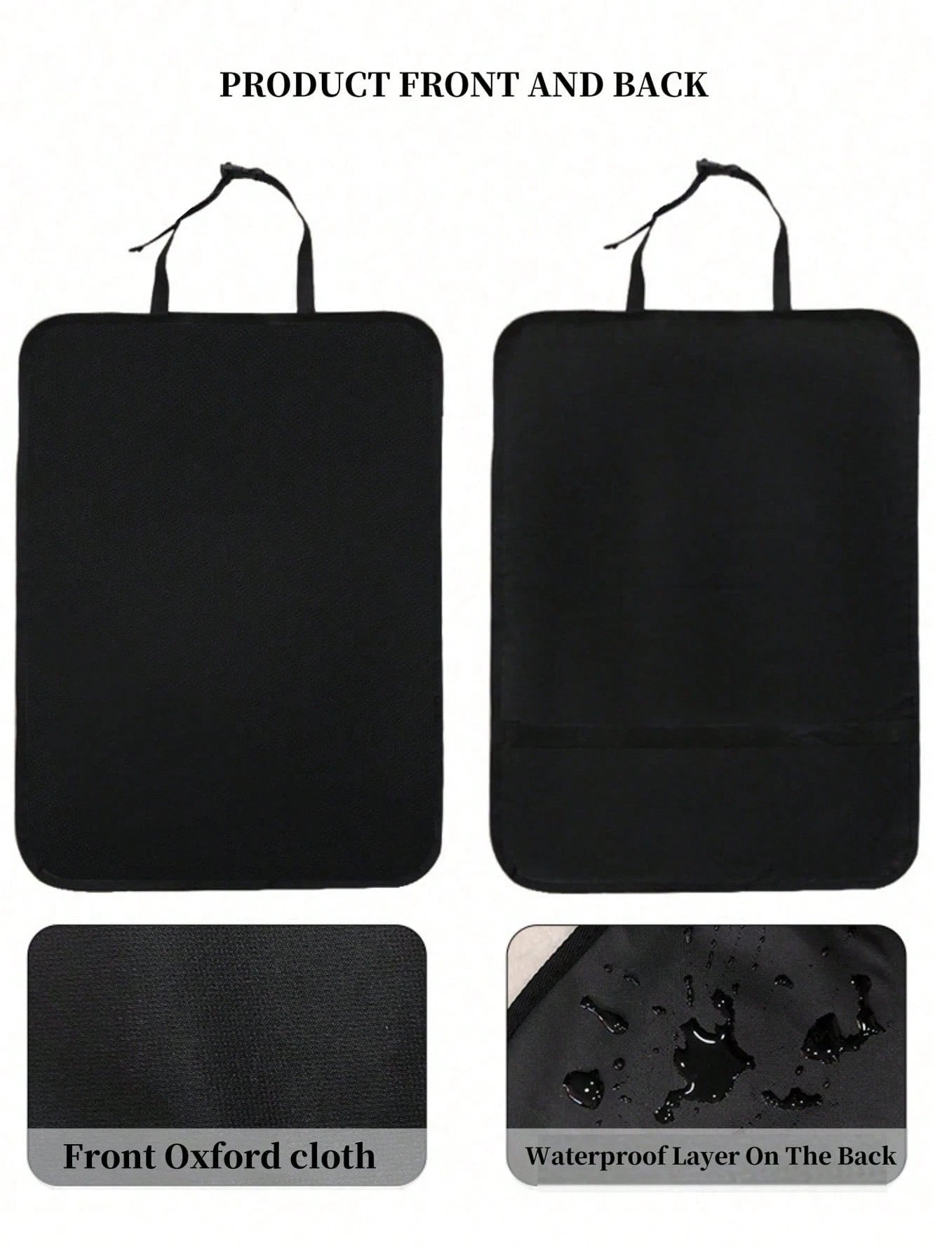 2/1pc Car Seat Back Kick Protector, Premium Car Seat Back Cover, Waterproof Protection To Keep Interior Free From Mud And Scratches, Suitable For Most SUVs And Minivans