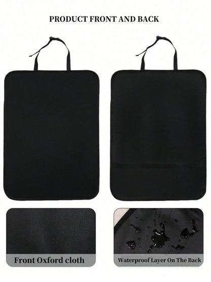 2/1pc Car Seat Back Kick Protector, Premium Car Seat Back Cover, Waterproof Protection To Keep Interior Free From Mud And Scratches, Suitable For Most SUVs And Minivans