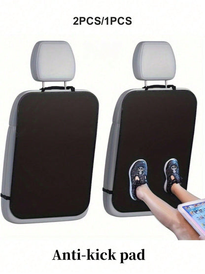 2/1pc Car Seat Back Kick Protector, Premium Car Seat Back Cover, Waterproof Protection To Keep Interior Free From Mud And Scratches, Suitable For Most SUVs And Minivans