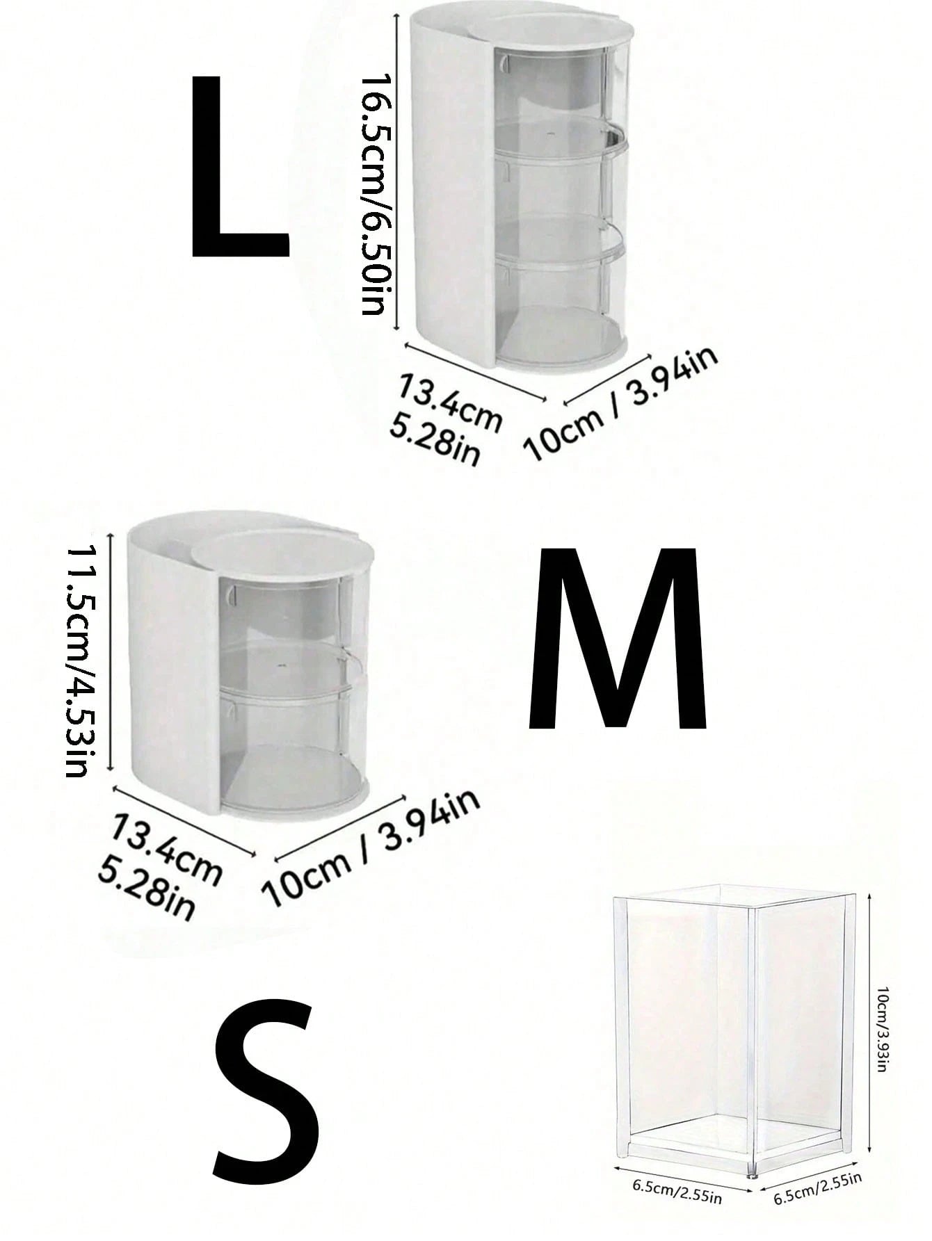 2/1pc Multifunctional Rotating Desktop Organizer, Rotating Multi-Layer Transparent Hair Accessory Storage Box, Children's Room Rotating Desktop Organizer, Baby Hair Accessory Storage Box, Hair Accesso