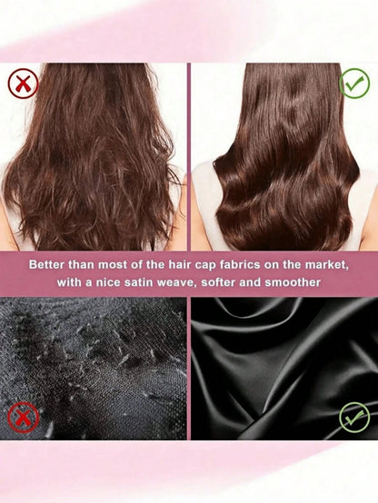 2/1pc Premium Satin Silk Sleep Cap, Soft Lightweight Breathable Bonnet, Suitable For Curly Hair, Braids And Long Hair, Anti-Frizz, Perfect For Sleep, Home And Travel