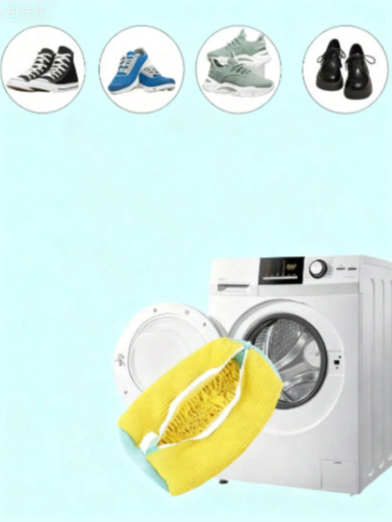 2/1pc Shoe Washing Bag + Black Shoe Storage Bag/Set, Sneaker Laundry Bag For Washing Machine, 360° Deep Cleaning Shoe Bag With Soft Mesh Lining, Reusable Shoe Protector Bag, Travel Shoe Storage Pouch,