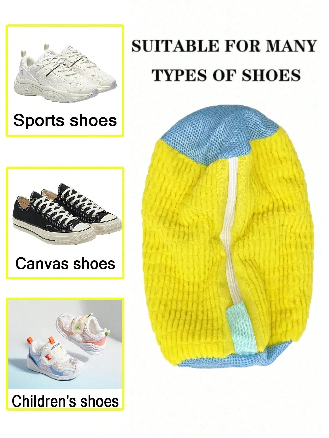 2/1pc Shoe Washing Bag + Black Shoe Storage Bag/Set, Sneaker Laundry Bag For Washing Machine, 360° Deep Cleaning Shoe Bag With Soft Mesh Lining, Reusable Shoe Protector Bag, Travel Shoe Storage Pouch,