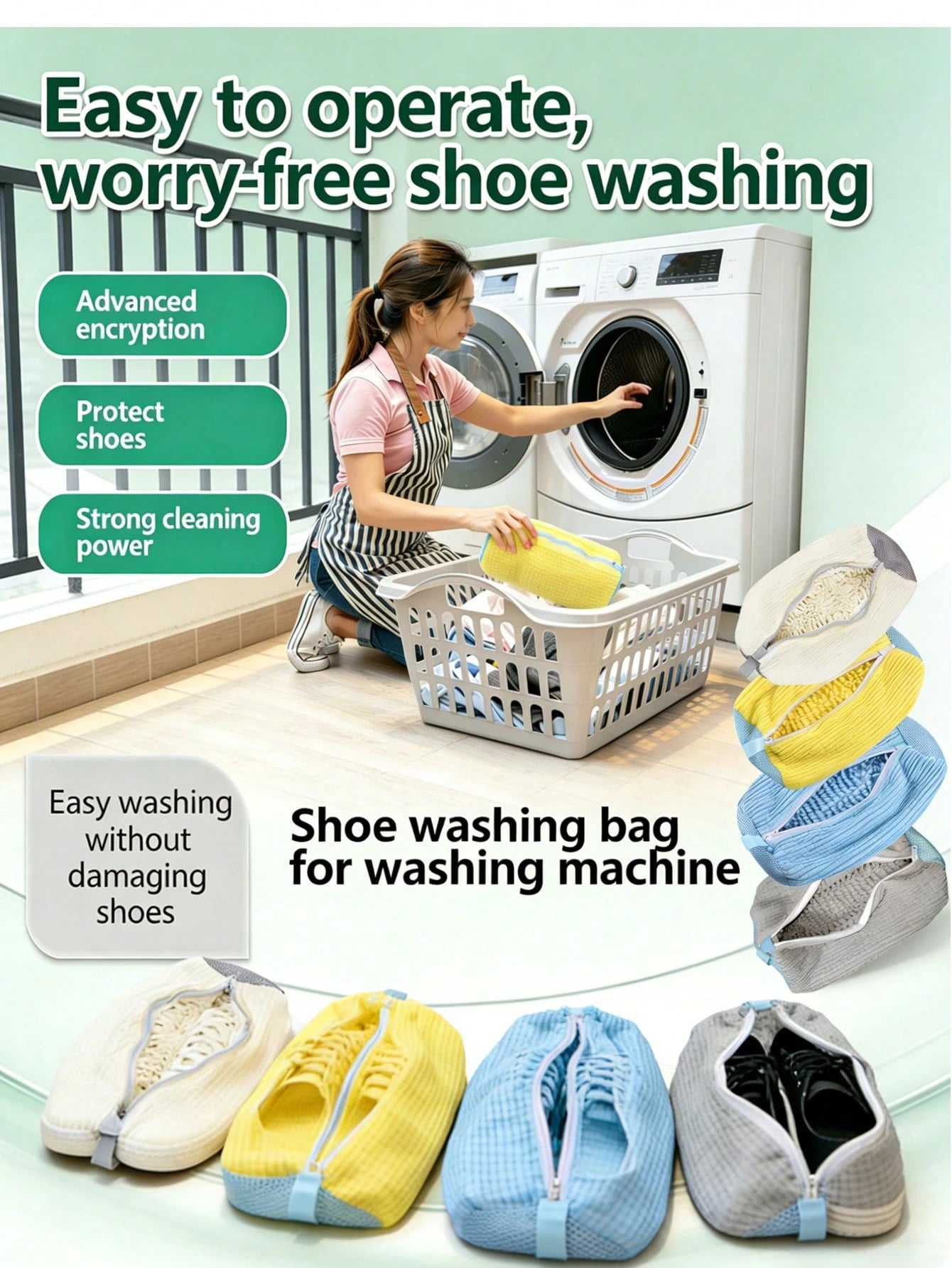 2/1pc Shoe Washing Bag + Black Shoe Storage Bag/Set, Sneaker Laundry Bag For Washing Machine, 360° Deep Cleaning Shoe Bag With Soft Mesh Lining, Reusable Shoe Protector Bag, Travel Shoe Storage Pouch,