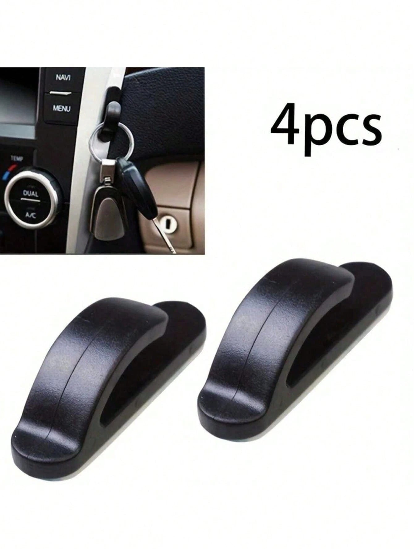 2/4pcs Convenient Black Auto Car Truck Self Adhesive Hook Hanger Bag Purse Organizer Holder