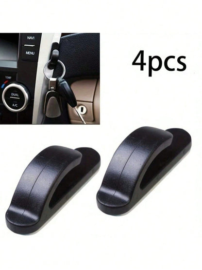 2/4pcs Convenient Black Auto Car Truck Self Adhesive Hook Hanger Bag Purse Organizer Holder