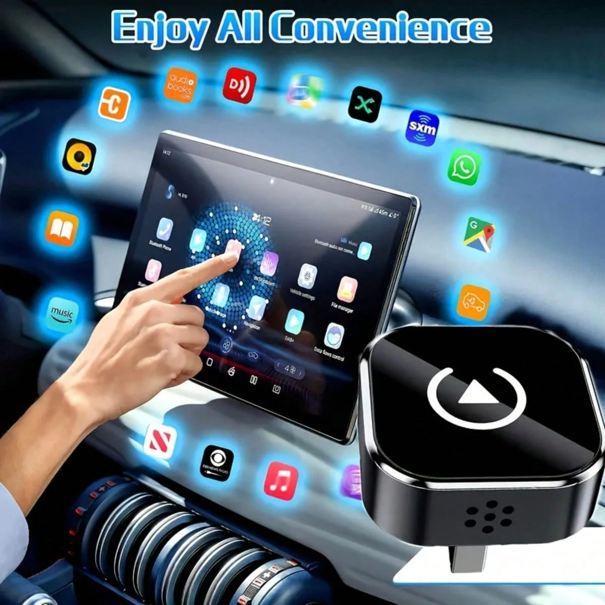 2-In-1 Wireless CarPlay And Android Auto Adapter, Plug And Play, USB-C/USB Wireless Receiver, Supports Steering Wheel Control, Compatible With IPhone And Android Phones, No External Antenna Required