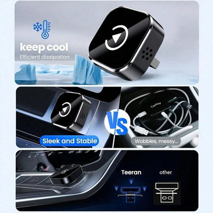 2-In-1 Wireless CarPlay And Android Auto Adapter, Plug And Play, USB-C/USB Wireless Receiver, Supports Steering Wheel Control, Compatible With IPhone And Android Phones, No External Antenna Required