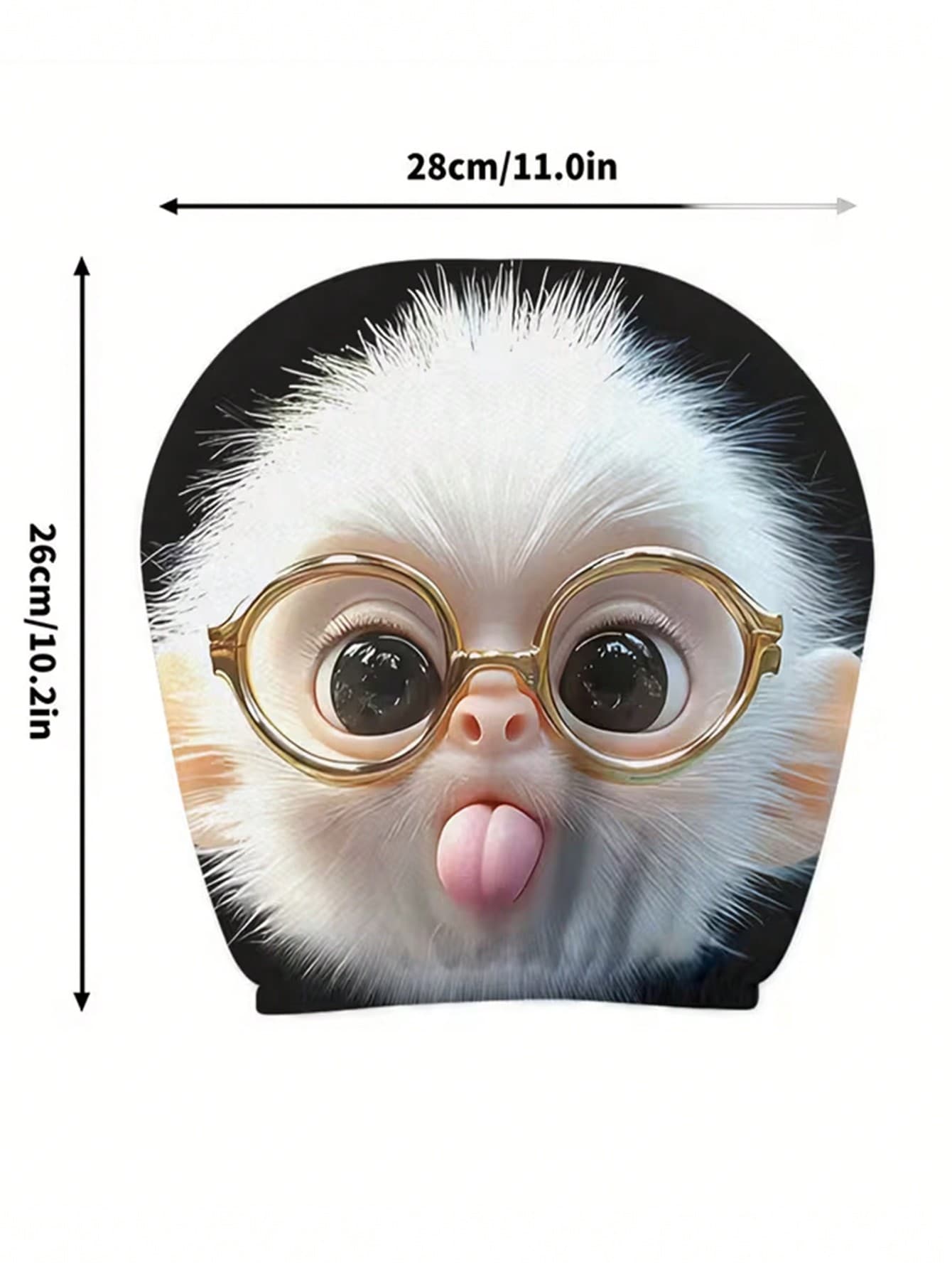 2 Pieces Of Cute Monkey With Glasses Car Headrest Covers. Car Decoration. Soft And Comfortable. No Material Filling. Suitable For Long-Distance Travel And Daily Commuting. For Friends And Loved Ones.