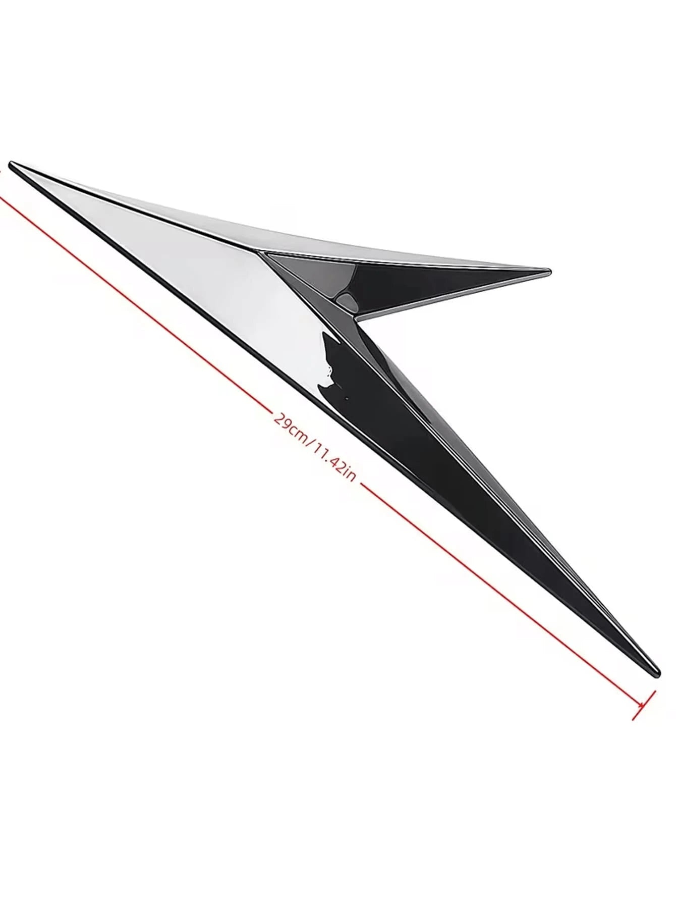 2 Universal V-Shaped Mudguard Vent Stickers, Waterproof Self-Adhesive Hood Air Intake Covers, Suitable For Sedans And SUVs