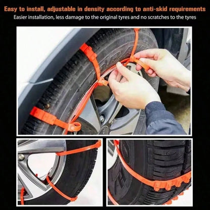 20 Packs Of Automotive Emergency Anti-Skid Chains, For Winter Driving, Anti-Skid Function, Quick Installation For Ice And Snow Chains