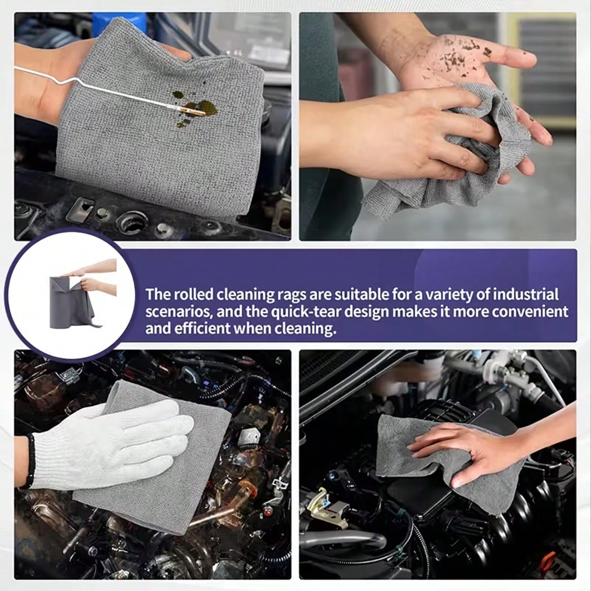 20-Piece Pack Of Microfiber Cleaning Cloths, Highly Absorbent Lint-Free Cloths, Disposable Wet And Dry Cleaning Towels, Suitable For Home, Kitchen, Car, And The Whole House, Rolled And Peelable Multif